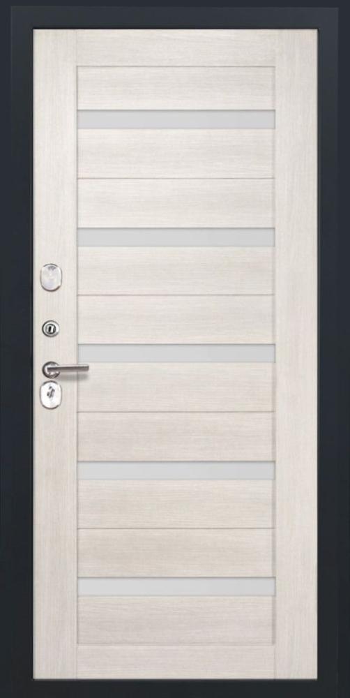 Входная дверь ДвериПРО Модель L-49 СБ-1 (ст. белое, 16мм, беленый дуб) DPRO195816 внутренняя сторона