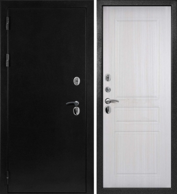 Дверь Дверная Биржа Термо-1 Черное серебро  Сандал белый